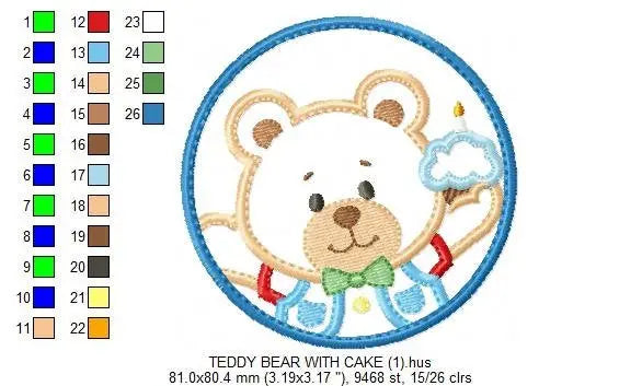Bear embroidery designs - Teddy embroidery design machine embroidery pattern - Teddy bear applique - boy embroidery file instant download Marcia Embroidery