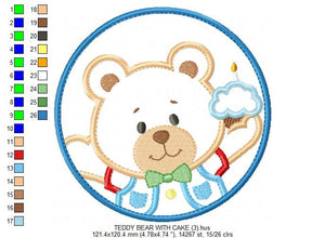 Bear embroidery designs - Teddy embroidery design machine embroidery pattern - Teddy bear applique - boy embroidery file instant download