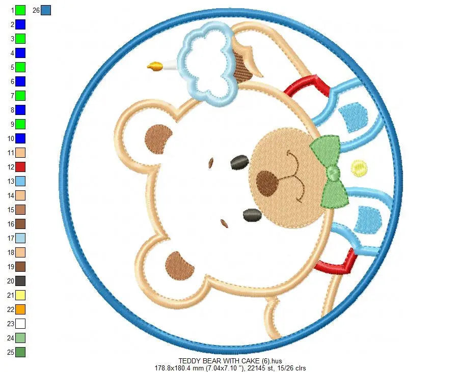 Bear embroidery designs - Teddy embroidery design machine embroidery pattern - Teddy bear applique - boy embroidery file instant download Marcia Embroidery