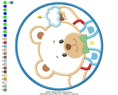 Bear embroidery designs - Teddy embroidery design machine embroidery pattern - Teddy bear applique - boy embroidery file instant download Marcia Embroidery