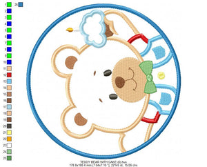 Bear embroidery designs - Teddy embroidery design machine embroidery pattern - Teddy bear applique - boy embroidery file instant download