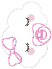 Carica l&#39;immagine nel visualizzatore di Gallery, Baby Cloud embroidery design - Baby girl embroidery design machine embroidery pattern - baby boy embroidery file - cloud applique sky design
