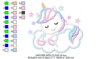 Unicorn embroidery designs - Baby Girl embroidery design machine embroidery pattern - Magical embroidery instant download - unicorn applique Marcia Embroidery