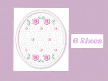 Cargar imagen en el visor de la galería, Frame embroidery designs - Quilt embroidery design machine embroidery pattern - baby girl embroidery file - quilt applique design roses
