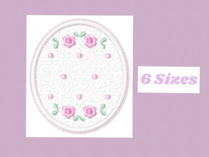 Frame embroidery designs - Quilt embroidery design machine embroidery pattern - baby girl embroidery file - quilt applique design roses