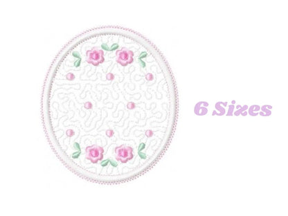Frame embroidery designs - Quilt embroidery design machine embroidery pattern - baby girl embroidery file - quilt applique design roses Marcia Embroidery