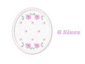 Frame embroidery designs - Quilt embroidery design machine embroidery pattern - baby girl embroidery file - quilt applique design roses