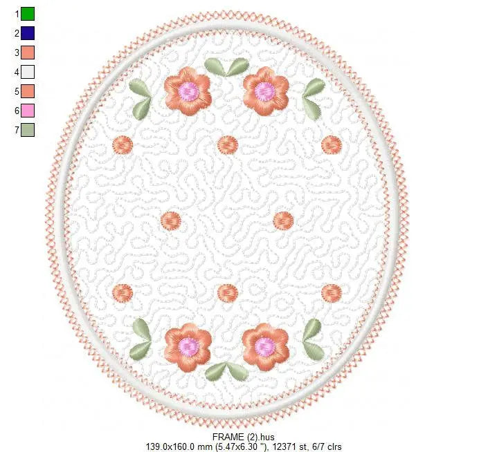 Frame embroidery designs - Quilt embroidery design machine embroidery pattern - baby girl embroidery file - quilt applique design roses Marcia Embroidery