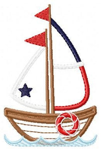 Boat embroidery designs - Sailboat embroidery design machine embroidery pattern - nautical embroidery file - sail boat applique design