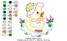 Cargar imagen en el visor de la galería, Duck embroidery design - Animal embroidery designs machine embroidery pattern - boy embroidery file - baby girl embroidery duck applique
