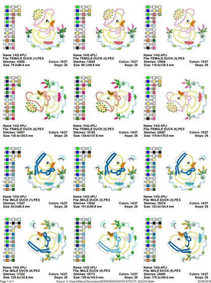 Duck embroidery design - Animal embroidery designs machine embroidery pattern - boy embroidery file - baby girl embroidery duck applique