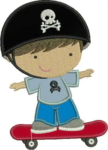 Skate embroidery designs - Skateboard embroidery design machine embroidery pattern - boy embroidery file -  sport applique design download Marcia Embroidery