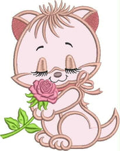 Charger l&#39;image dans la galerie, Cat embroidery design - Kitty embroidery designs machine embroidery pattern - Pet embroidery file - baby girl embroidery cat applique design
