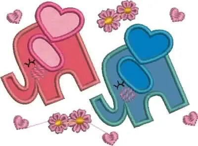 Elephant embroidery designs - Love embroidery design machine embroidery pattern - valentines embroidery file - love applique design download Marcia Embroidery