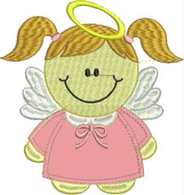 Cargar imagen en el visor de la galería, Angel embroidery designs - boy embroidery design machine embroidery pattern - baby girl embroidery file - baby angel applique design baptism
