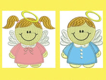 Cargar imagen en el visor de la galería, Angel embroidery designs - boy embroidery design machine embroidery pattern - baby girl embroidery file - baby angel applique design baptism
