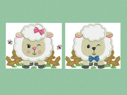 Sheep embroidery design - Lamb embroidery designs machine embroidery pattern - baby embroidery file - newborn embroidery sheep applique