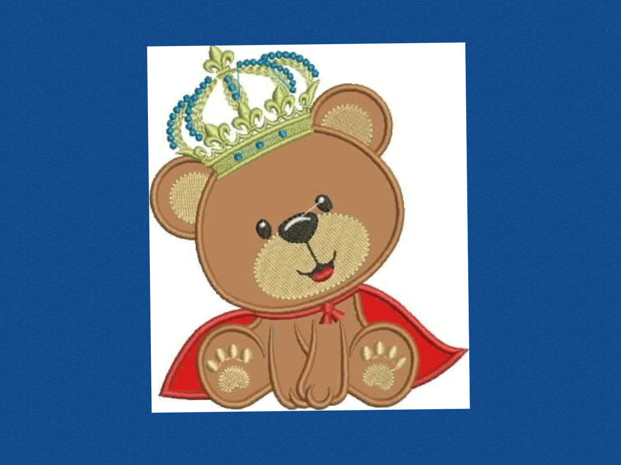 Bear embroidery designs - Teddy embroidery design machine embroidery pattern - King bear embroidery - Bear applique design baby boy design