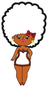 Afro american embroidery designs - Curly hair girl embroidery design machine embroidery pattern - Afro Hair applique design instant download