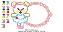 Charger l&#39;image dans la galerie, Bear embroidery designs - Ballerina embroidery design machine embroidery pattern - Baby girl embroidery file - Ballerina applique design pes
