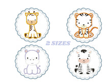 Laden Sie das Bild in den Galerie-Viewer, Animal embroidery designs - Giraffe embroidery design machine embroidery pattern - Zebra embroidery file - Tiger embroidery applique design
