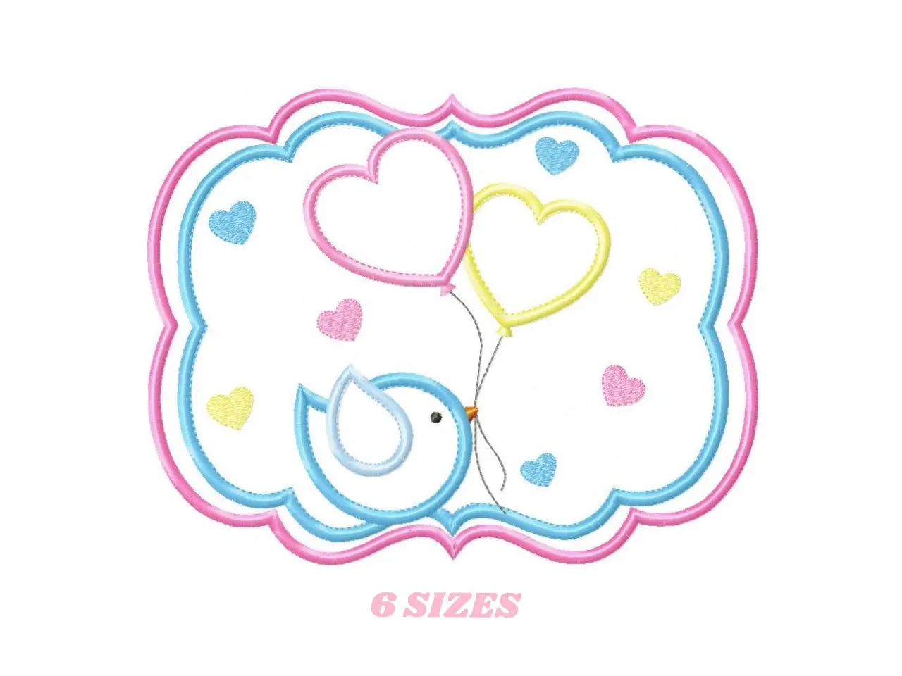 Bird embroidery designs - Newborn embroidery design machine embroidery pattern - instant download - Bird applique design girl embroidery Marcia Embroidery