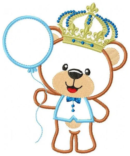 Bear embroidery designs - Teddy embroidery design machine embroidery pattern - King bear applique design - Baby boy embroidery file balloon Marcia Embroidery