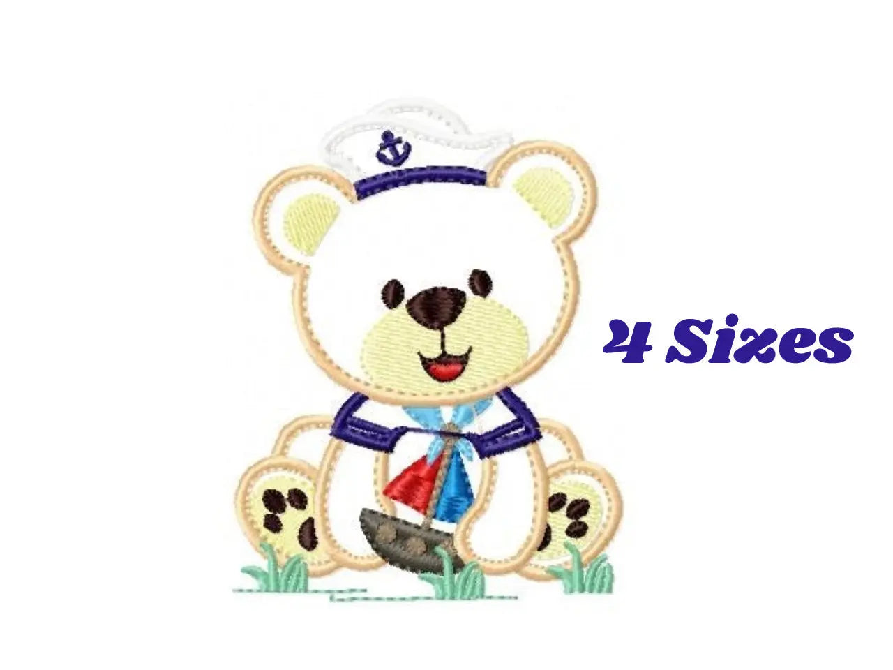 Bear embroidery designs - Teddy embroidery design machine embroidery pattern - Sailor bear embroidery - Bear applique design boy embroidery Marcia Embroidery