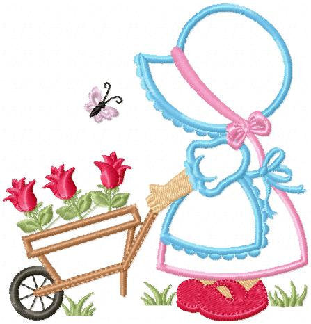 Sunbonnet embroidery designs - Sunbonnet Sue embroidery design machine embroidery pattern - sunbonnet applique design - Kitchen embroidery