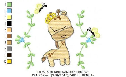Safari embroidery designs - Giraffe embroidery design machine embroidery pattern - Baby Girl embroidery file animals embroidery design boy Marcia Embroidery