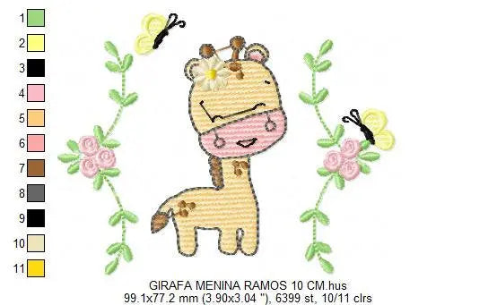 Safari embroidery designs - Giraffe embroidery design machine embroidery pattern - Baby Girl embroidery file animals embroidery design boy Marcia Embroidery