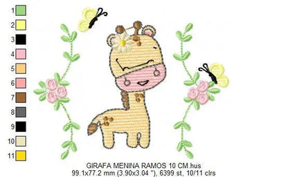 Safari embroidery designs - Giraffe embroidery design machine embroidery pattern - Baby Girl embroidery file animals embroidery design boy Marcia Embroidery