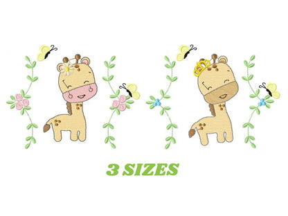 Safari embroidery designs - Giraffe embroidery design machine embroidery pattern - Baby Girl embroidery file animals embroidery design boy Marcia Embroidery