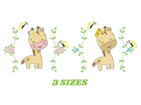 Safari embroidery designs - Giraffe embroidery design machine embroidery pattern - Baby Girl embroidery file animals embroidery design boy Marcia Embroidery