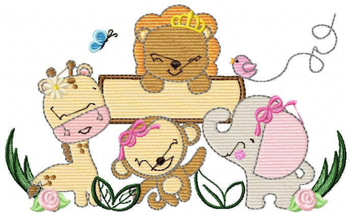 Safari embroidery designs - Animals embroidery design machine embroidery pattern - Giraffe embroidery file - monkey embroidery lion elephant