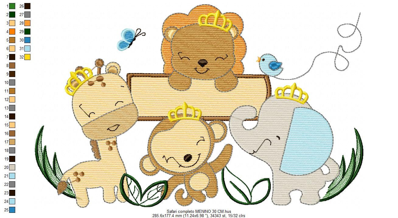 Safari embroidery designs - Animals embroidery design machine embroidery pattern - Giraffe embroidery file - monkey embroidery lion elephant