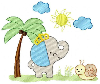 Elephant embroidery designs - Safari embroidery design machine embroidery pattern - Animal embroidery file - elephant pattern baby newborn Marcia Embroidery