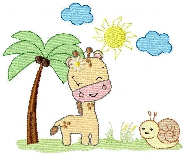 Safari embroidery designs - Giraffe embroidery design machine embroidery pattern - Animals embroidery design boy embroidery girl embroidery Marcia Embroidery