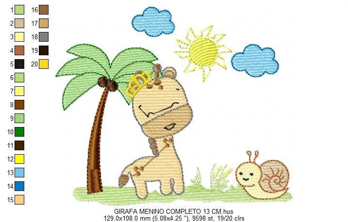Safari embroidery designs - Giraffe embroidery design machine embroidery pattern - Animals embroidery design boy embroidery girl embroidery Marcia Embroidery