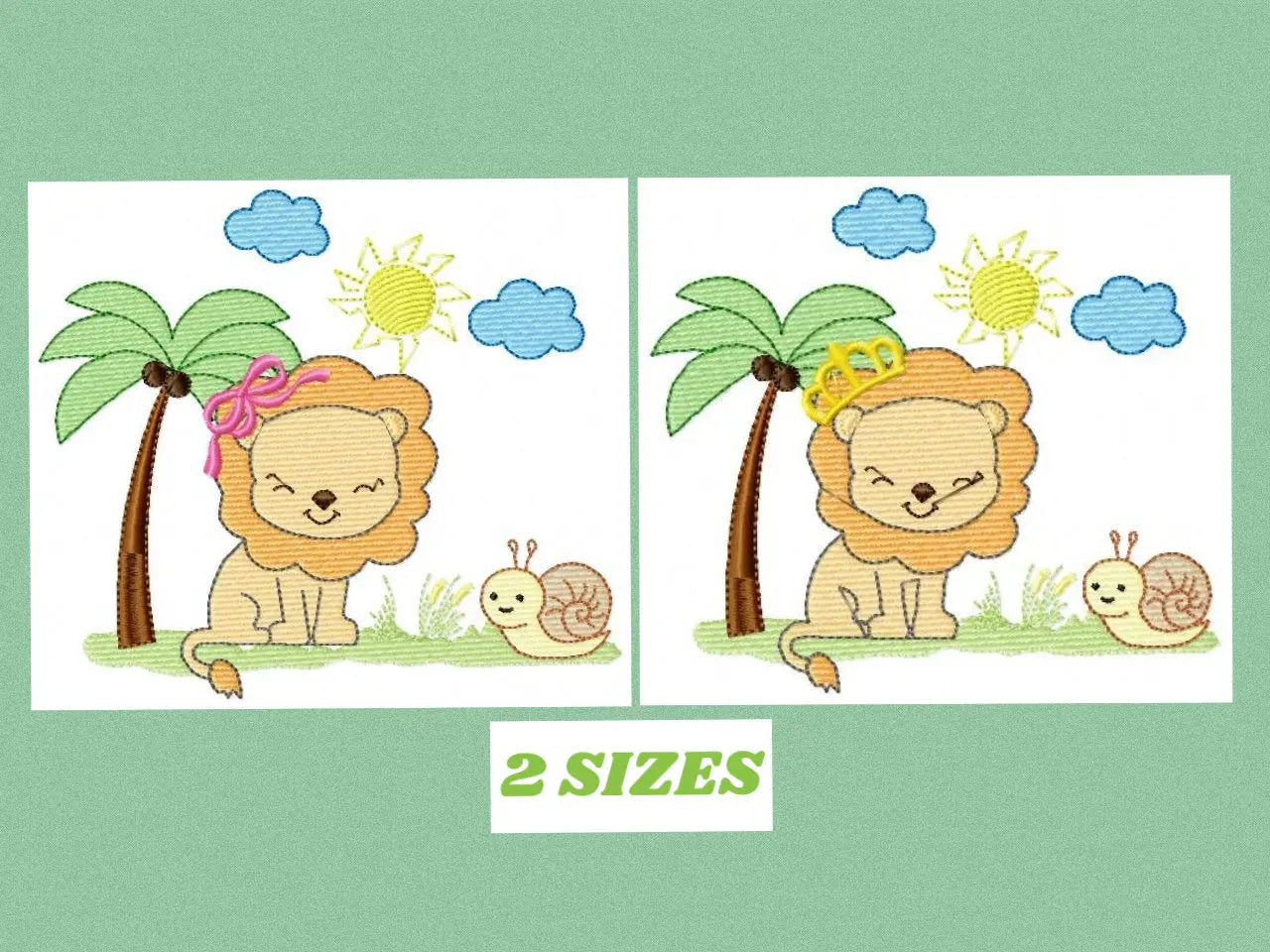 Lion embroidery designs - Safari embroidery design machine embroidery pattern - Animal embroidery file - lion pattern boy and girl design Marcia Embroidery