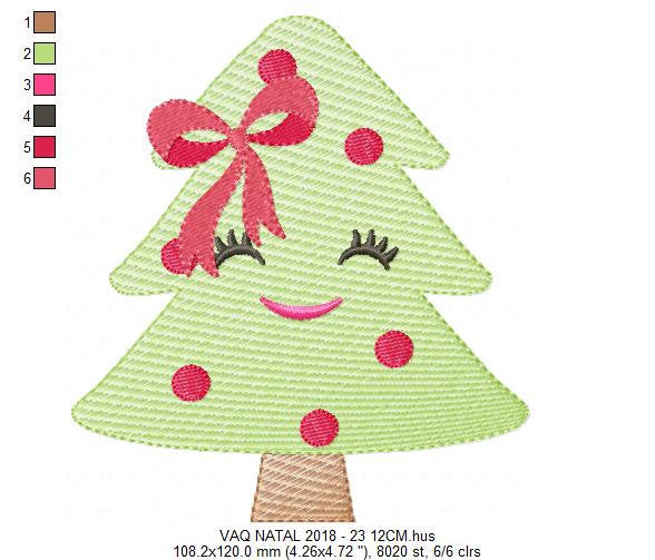 Xmas tree embroidery designs - Christmas embroidery design machine embroidery pattern - Xmas embroidery file instant download Holiday Winter