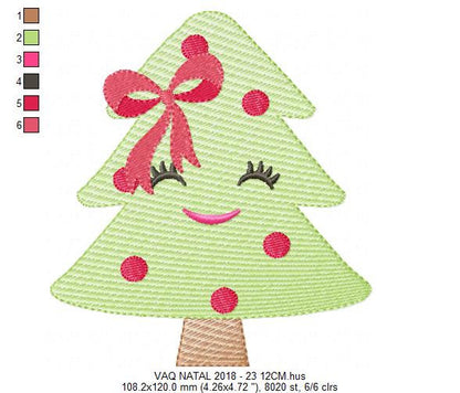 Xmas tree embroidery designs - Christmas embroidery design machine embroidery pattern - Xmas embroidery file instant download Holiday Winter