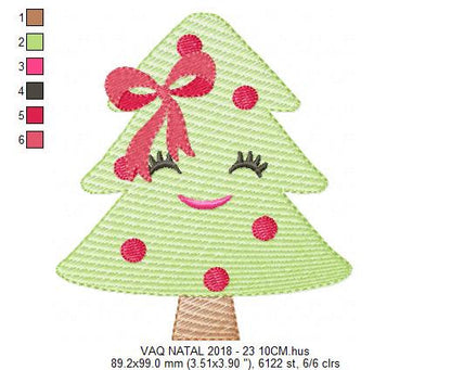 Xmas tree embroidery designs - Christmas embroidery design machine embroidery pattern - Xmas embroidery file instant download Holiday Winter
