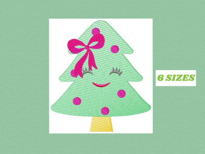 Xmas tree embroidery designs - Christmas embroidery design machine embroidery pattern - Xmas embroidery file instant download Holiday Winter