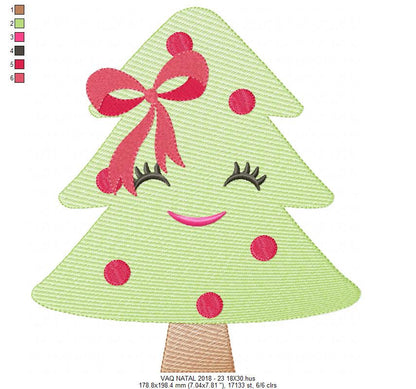 Xmas tree embroidery designs - Christmas embroidery design machine embroidery pattern - Xmas embroidery file instant download Holiday Winter