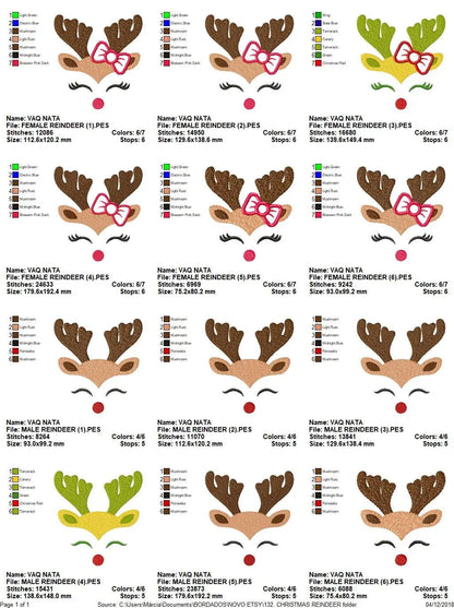 Christmas Rudolf Reindeer Embroidery Design - Xmas embroidery designs machine embroidery pattern - Holiday embroidery file instant download Marcia Embroidery