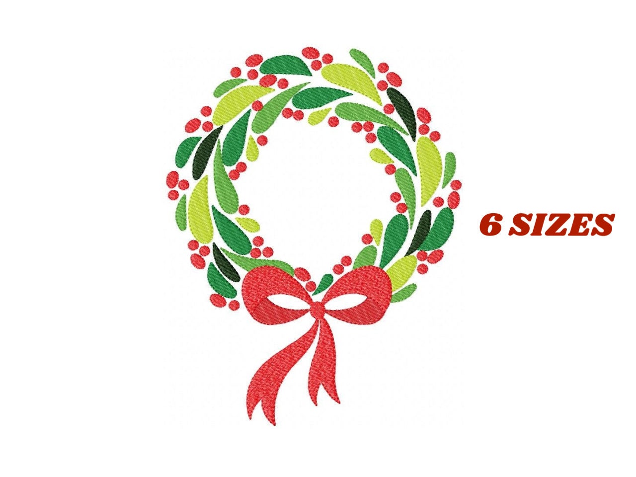 Xmas Wreath embroidery designs - Holly Wreath embroidery design machine embroidery pattern - Christmas Wreath embroidery file download