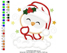 Cargar imagen en el visor de la galería, Xmas Owl Bird embroidery designs - Santa Claus embroidery design machine embroidery pattern - Christmas embroidery file -instant download
