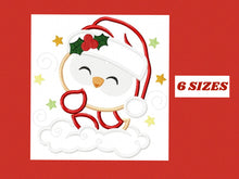 Cargar imagen en el visor de la galería, Xmas Owl Bird embroidery designs - Santa Claus embroidery design machine embroidery pattern - Christmas embroidery file -instant download
