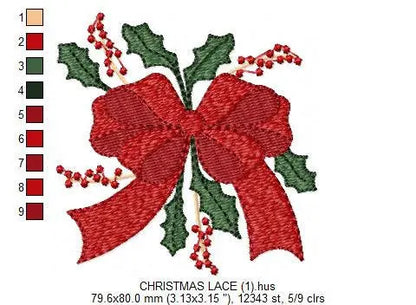 Xmas Mistletoe embroidery designs - Santa Claus embroidery design machine embroidery pattern - Mistletoe embroidery file instant download Marcia Embroidery